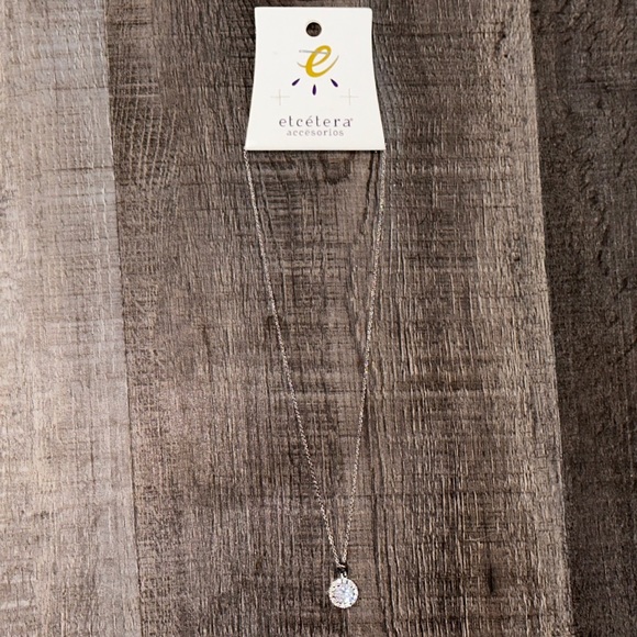 New CZ Cluster Pendant Necklace - Picture 3 of 4